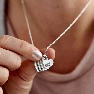 Mother's Day Gift Personalized Love Heart Pendant Necklace