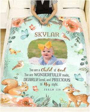 Personalized Newborn Beautiful kid Daughter Blanket