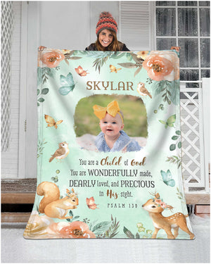 Personalized Newborn Beautiful kid Daughter Blanket