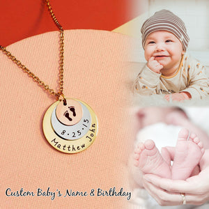 Mother's Day Gift Personalized gift commemorate baby moment mother necklace