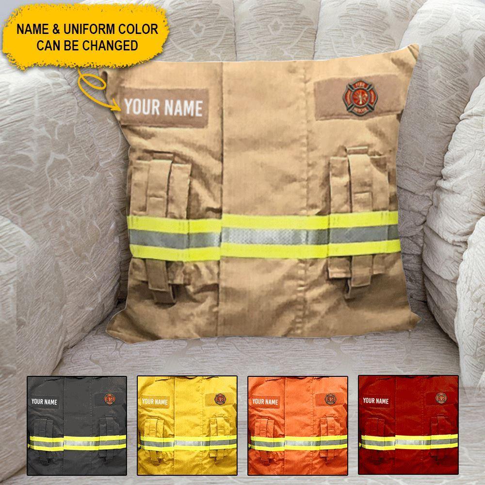 Firefighter Custom Pillow Firefighter Uniform Personalized Gift