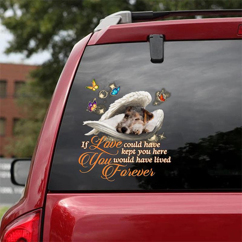 fox terrier Sleeping Angel Lived Forever Decal