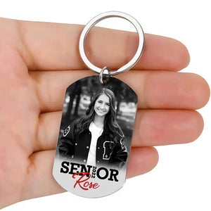 Personalized Graduation Keychain-You’re Braver Than You Believe Senior Keychain 2022