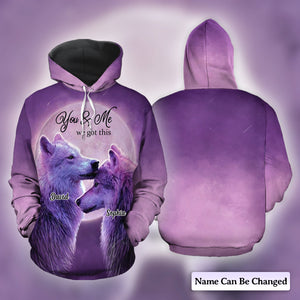 Personalized Wolf Couple You And Me We Got This Hoodie