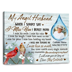 Gift Ideas For Loss Of Husband Sympathy Gift Personalised Memorial Canvas Prints