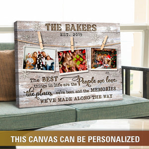 Personalized Family Gift The Best Things Christmas Canvas Print