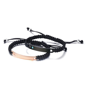 Personalized Braided Rope Mutual Attraction Couple Bracelets