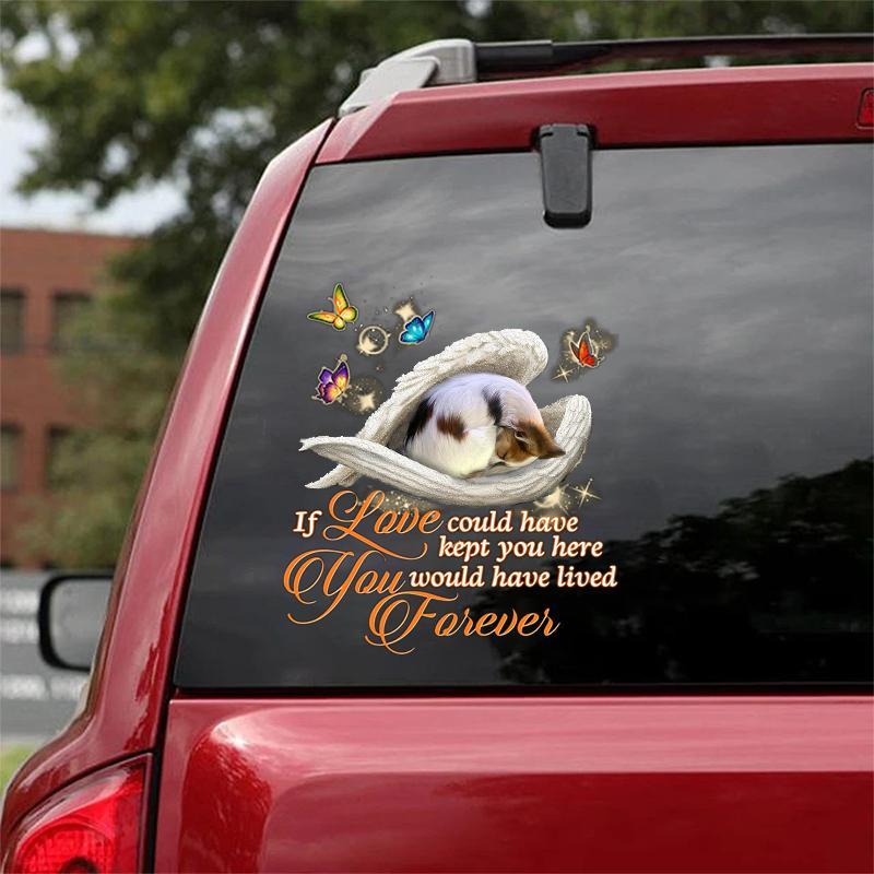 papillon Sleeping Angel Lived Forever Decal