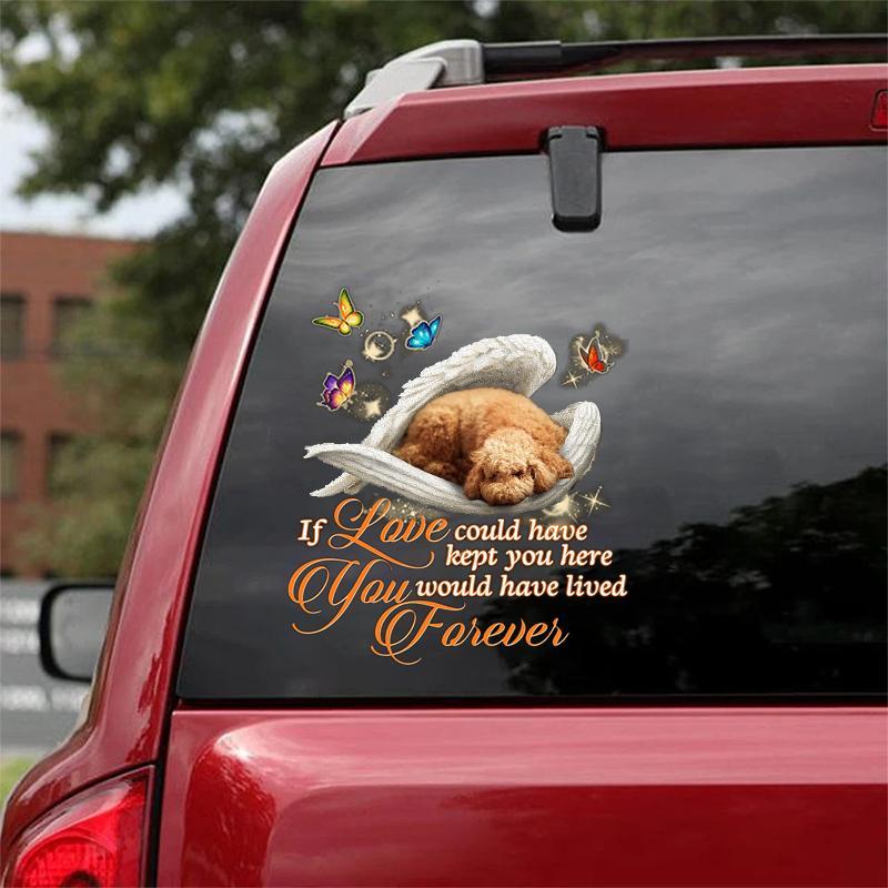 poodle Sleeping Angel Lived Forever Decal