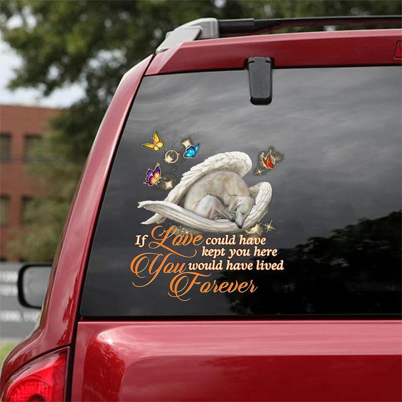 saluki Sleeping Angel Lived Forever Decal