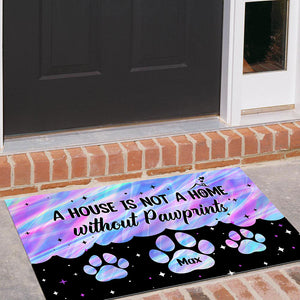 Hologram Pawprints Pets Personalized Doormat
