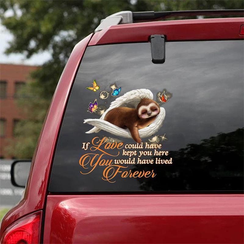 sloth Sleeping Angel Lived Forever Decal