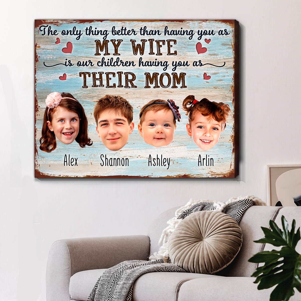Wife Gift For Mother’s Day Personalized Gift For Wife Canvas Print